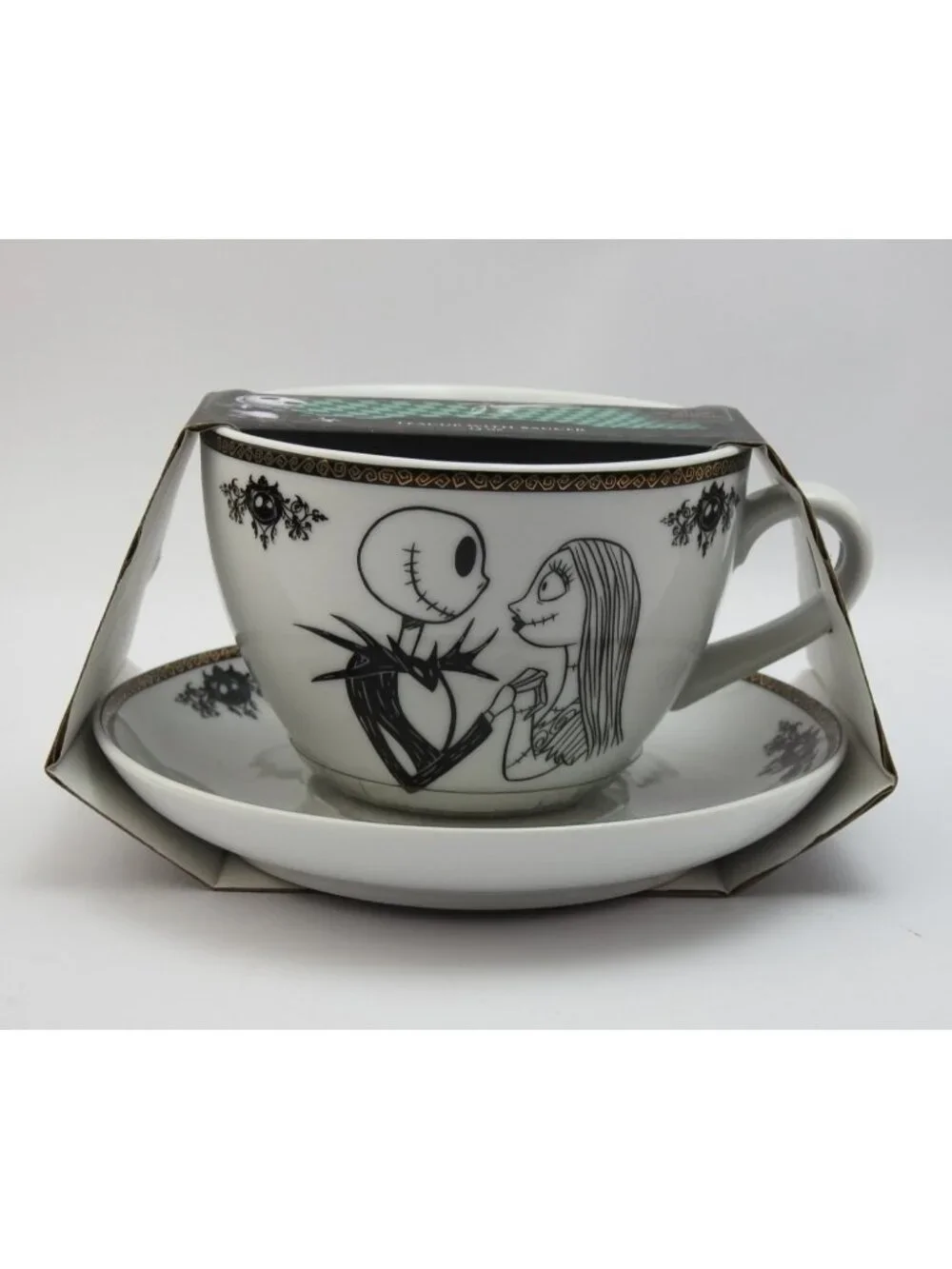 New Disney Nightmare Before Christmas Jack Sally Teacup Saucer Set